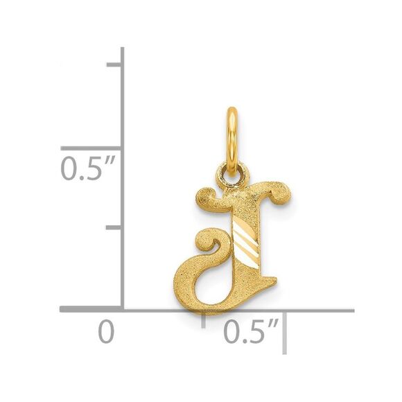 14k Yellow Gold, Isabelle Collection, Mini Letter J Initial Charm - Picture 4 of 5
